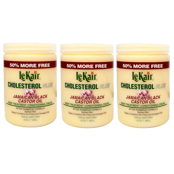3 Pack of Le Cholesterol Plus   JBCO - Deep Treatment Conditioning Cream 24 Ounce