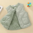 thumbnail image 5 of IVEYRTF Childrens Sleeveless Vests Warm Zipper or Button Pockets Casual Layering Piece Fall Winter Kids Outerwear Tops Unisex Toddler Youth Everyday Wear(Green#1,2-3 Years), 5 of 6