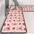 thumbnail image 2 of Kitchen Rugs Sets Of 2,Pink Cow Strawberry Pattern Anti Fatigue Kitchen Mat Rugs Non Slip Washable,Decorative Kitchen Floor Mats for Kitchen,Sink,Laundry,17"x47"+17"x47", 2 of 5