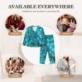 thumbnail image 7 of Logiee Square Glass Mosaic Print Womens Pajamas Set,Long Sleeve Sleepwear,Button Down Lounge Set 2 Pieces,Soft Nightwear Pjs Set-XX-Large, 7 of 7