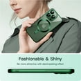 thumbnail image 7 of JETech Electroplated Case for iPhone 13 Pro Max 6.7-Inch, Camera Lens Full Protection, Compatible with MagSafe Wireless Charging, Shockproof Soft TPU Phone Cover (Deep Green), 7 of 7