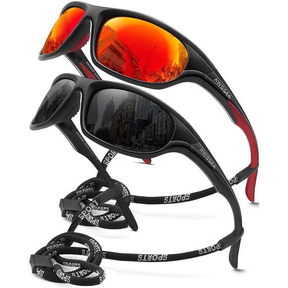 Gafas de sol deportivas AWGSEE polarizadas con protección UV400 para hombre