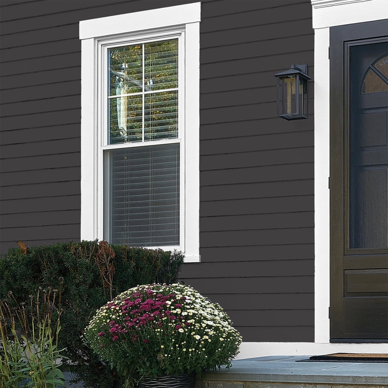 Glidden Fundamentals Black Magic Flat Exterior Paint & Primer photo 5