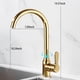 thumbnail image 5 of Billuyoard Grifo de cocina, fregadero, grifo de agua giratorio, mezclador de caño, bañera extraíble de acero inoxidable, rociador para lavavajillas Juegos de accesorios de baño Billuyoard HA069586-01, 5 of 6
