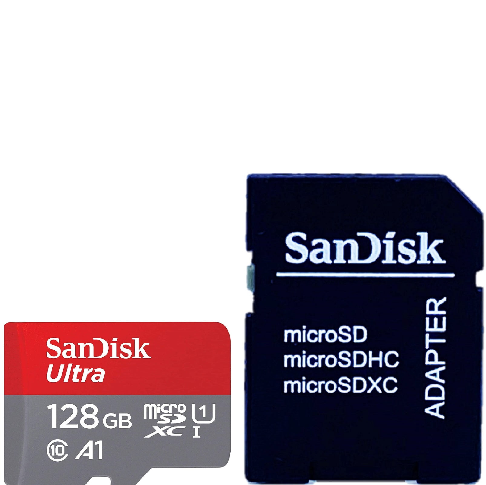 SanDisk Ultra 128GB microSDXC 120MB/s Class 10 UHS-I Flash Memory Card with Adapter for Smartphones Tablets Drones