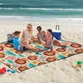 thumbnail image 5 of Extra Large Picnic Beach Blanket Waterproof Sand Proof Portable Outdoor Mat Cute Lion Sun Cloud 60x80, 5 of 9