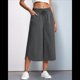thumbnail image 5 of Pantalones de Yoga de Pierna para Mujer, Pantalones Casuales de Verano, Pantalones Cortos con Cordón en la Cintura y Bolsillos, Gris M, 5 of 6