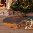 thumbnail image 6 of Sikiie Astronaut Exploring Mars 30-48 inches {designName} Print Christmas Tree Skirt Snowman Xmas Tree Skirt with Edge Christmas Decorations for Holiday Party-48", 6 of 7