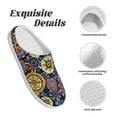 thumbnail image 5 of Haiem Colorful Compasses Print Women's Fuzzy Memory Foam House Slipper Cozy Home Footwear Non-slip Winter Slippers-37/38, 5 of 7