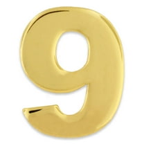 PinMart's Gold Number Nine 9 Lapel Pin Anniversary Birthday Number Jewelry