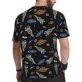 thumbnail image 2 of Wukai Space Rocket Print Men's Short-Sleeved Mesh T-Shirt,Quick-Dry Short Sleeve Workout T-Shirt-Medium, 2 of 8