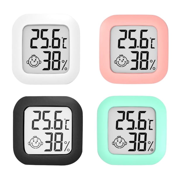 Termómetro electrónico Higrómetro Medidor de humedad de temperatura digital LCD (Negro)