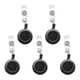 thumbnail image 1 of 5Pz Sostenedor de Insignia Carrete Retractil YOYO Clip Boton de Encaje Llave de Tarjeta de Identificacion Negro, 1 of 5