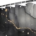 thumbnail image 3 of Black White Gold Marble Pattern Shower Curtain 72"x84" ,Bathroom Decorative Shower Curtains Set with 12 Hooks,Modern Waterproof Washable Shower Curtain, 3 of 6