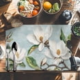 thumbnail image 6 of Farmhouse Rustic Magnolia Placemat of 1 PC, White Green Table Mats Washable Heat-Resistant Non-Slip Place Mats for Kitchen Dinner Table Indoor Outdoor Decor,13x19 Inch, 6 of 9
