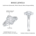 thumbnail image 5 of Rosec Jewels Lab Grown Diamond Vintage Engagement Ring - 6x8 mm Oval - EF-VS Grade, 10K White Gold, US 12.00, 5 of 8