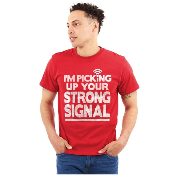 Picking Up Strong Signal Tech Flirty Plus Size Crewneck Graphic Tee Shirt Brisco Brands 2X