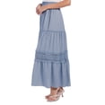 thumbnail image 6 of EFINNY Women's Cutout Polka Dot Long Skirt Dress Elastic Waist Long Length Skirts, 6 of 7