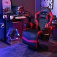 thumbnail image 2 of Goplus Massage Gaming Recliner Height Adjustable Racing Swivel Chair with Cup Holder Red, 2 of 9