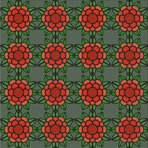 Ahgly Company Machine Washable Indoor Square Transitional Fern Green Area Rugs, 8' Square