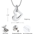 thumbnail image 2 of Cremation Jewelry Urn Necklace for Ashes Unique Crystal Heart Memorial Pendant for Women Cremation Urn Jewelry Ashes Holder Keepsake Memory, 2 of 6