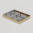 thumbnail image 7 of Bed Frame Oak Queen Floating Bed Frame with LED Lights, Wave Curve Wood Texture Bed with Heavy Duty Metal Slats - No Box Spring Needed., 7 of 7
