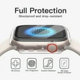thumbnail image 2 of JETech Case with Screen Protector Compatible with Apple Watch Series 9 8 7 45mm, Overall Protective Cover, Built-in Tempered Glass Film High Sensitivity, 2 Pack (Clear), 2 of 6