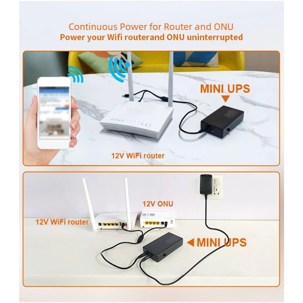 AOOOWER 12V 8A Uninterruptible Power Supply 7800mAh Power Supply 24W Optically Device