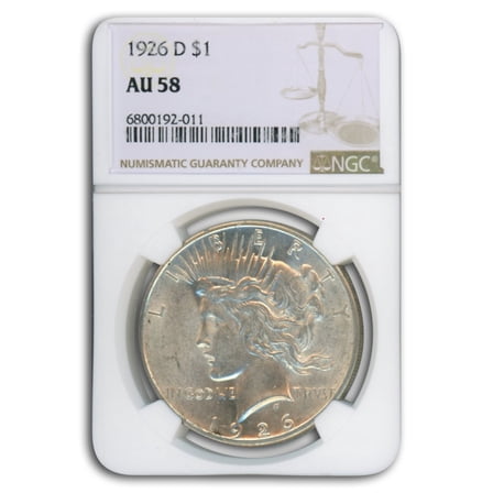 1926-D Peace Dollar AU-58 NGC