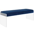 thumbnail image 1 of Modway Roam Velvet Bench in Navy, 1 of 5