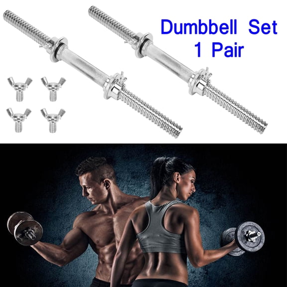 SAYFUT 17.77''/ 45cm, Barbell Dumbbell Bars Chrome Dumbbell Handles Weight Lifting Spinlock Collar Set for Gym Barbells Dumbbell Bars Strength Training, Safety nut