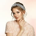 thumbnail image 2 of Leopard Headband Top Knot Cheetah Headband Knotted Headbands Elastic Hair Accessories for Women White, 2 of 7