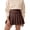 Coffee, variant on Womens Girl High Waisted Pleated Tennis Skirt School A Line Skater Skirts with Shorts Swing Skirt