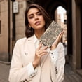 thumbnail image 7 of Leather Thin Slim Wallets for Women Men - Vintage Floral Paisley Clutch Card Wallet for Women Men with Zipper, 7 of 7