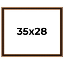 35x28 Frame Gold Brown Plein Air Vintage Solid Wood Picture Frame | 1.75 Inches Moulding Width |