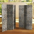 thumbnail image 6 of Oriental Furniture 6 ft. Tall Victorian Tile Canvas Room Divider - 3 Panel, 6 of 7