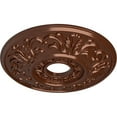 thumbnail image 3 of Ekena Millwork 18"OD x 3 1/2"ID x 1"P Valletta Ceiling Medallion (Fits Canopies up to 3 1/2"), Hand-Painted Copper Penny, 3 of 6
