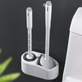 thumbnail image 1 of Toilet Bowl Brush And With 2 Type Brush(Round Brush + Flat Brush) Toilet Bowl Brush Clean Every Corner Of The Toilet, 1 of 9