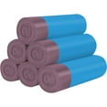 thumbnail image 1 of 6 rollos con pequeñas bolsas de basura, 4 galones grueso con pequeñas bolsas de basura, adecuadas para diferentes contenedores de basura, 120 (azul), 1 of 5