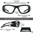 thumbnail image 2 of Bikershades Motorcycle Sunglass Goggles for Men and Women. Safety Impact Resistant Polycarbonate Lens Removable Foam, 2 of 6