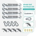 thumbnail image 3 of M6 Awning Attachment Set, Shade Sail Installation Kit, 304 Stainless Steel Anti-Rust Hardware, 12-Piece Set with 16 Screws for Square and Triangular Shade Sails, 3 of 5