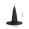 thumbnail image 4 of Halloween Witch Hat Light Hanging Decoration LED Glowing Party Ornament Battery Operated Easy Hanging Spooky Reusable for Front Door Window Fireplace Porch Hauntedy Houses Halloween Party Decor, 4 of 8