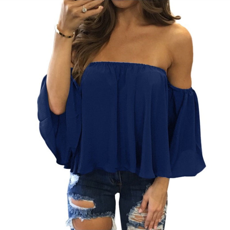 black half shoulder top