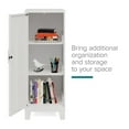 thumbnail image 4 of Space Solutions 42.5 inch High 3 Shelf Storage Locker Cabinet, Welded Metal, Fully Assembled, Vented Door, 3 inch Riser Legs, White, 4 of 18