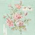 thumbnail image 2 of Schlabach, Sue 15x15 Black Ornate Wood Framed with Double Matting Museum Art Print Titled - Cottage Roses III Blue, 2 of 4