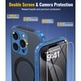 thumbnail image 3 of Magnetic Stand for iPhone 16 Pro Case with 9H Screen Protector ，Blue, 3 of 5
