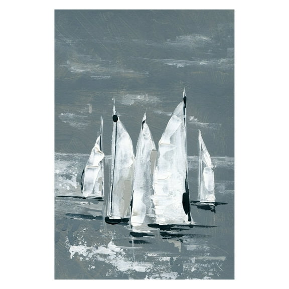Marmont Hill White Sailboats Canvas Wall Art
