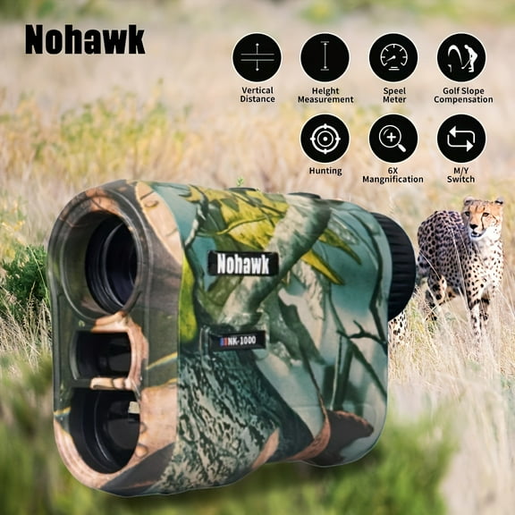 NOHAWK 1000m Rechargeable Laser Rangefinders for Hunting, M/Yard Switch, with Speed And Altitude Feature, Multi-function Rangefinder for Hunter Golfers