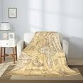 thumbnail image 2 of Gaeub World Map Print Flannel Throw Blanket, Home Fleece Throw Blanket for Couch or Bed,Decorative Blankets,Lightweight Fuzzy Flannel Blanket-80"x60", 2 of 6