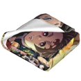 thumbnail image 2 of Manta de forro polar suave y acogedora de Demon Slayer, manta de franela cálida y ligera de felpa para niños, niñas y adultos, sofá cama, 2 of 7